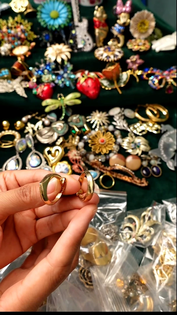 铁合金合金锆石耳环16