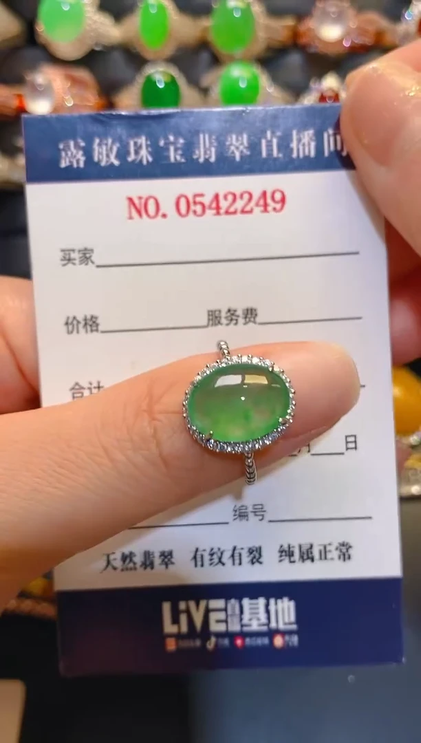 银S925镶嵌翡翠耳饰天然