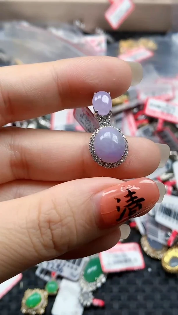 银S925镶嵌戒指翡翠天然A货缅甸翡翠