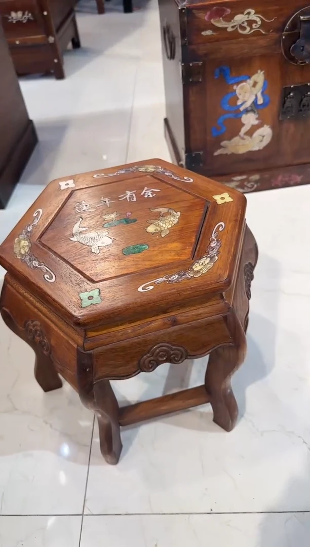 【闪购商品】木木艺年年有余六角凳358.888