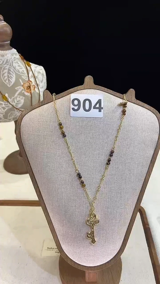 项链钛钢淡水珍珠904