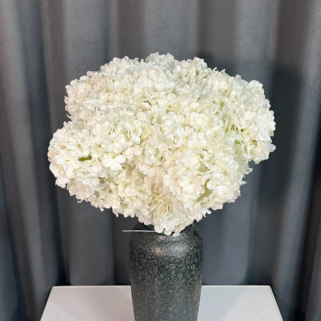 三头小绣球仿真花塑料花婚庆场景布置酒店装饰