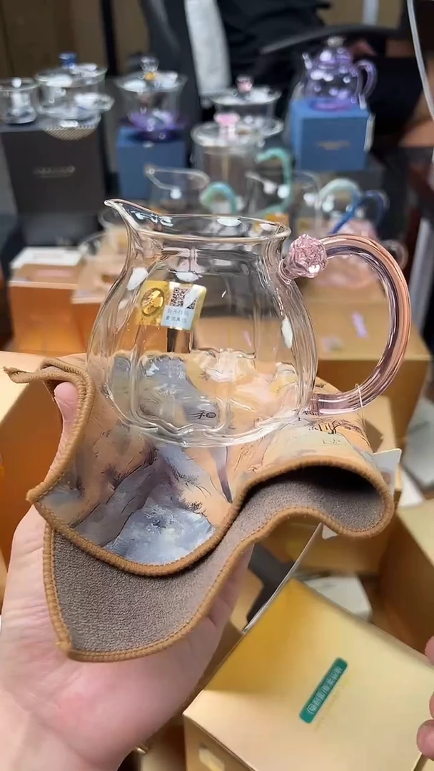 @@禾器晶彩莲君浅粉色+禾器茶巾千里江山