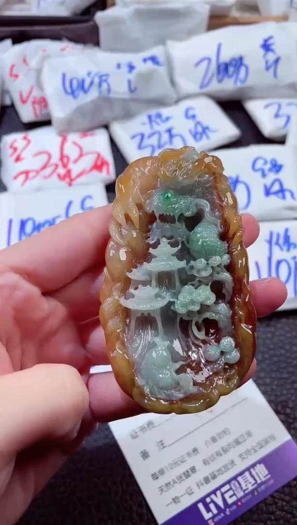 翡翠未镶嵌颈饰00015780