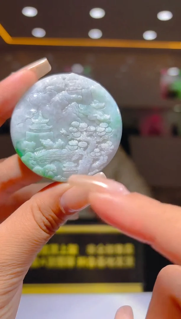 颈饰未镶嵌翡翠19/1128/L/山水