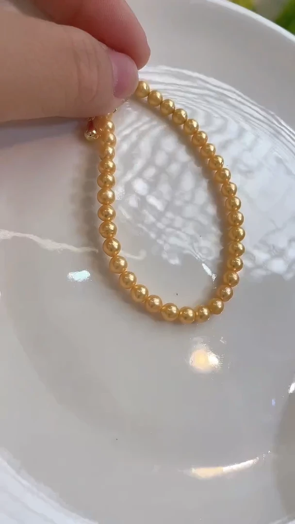 未镶嵌手链淡水珍珠49.9  4mm+黄色系小米手链