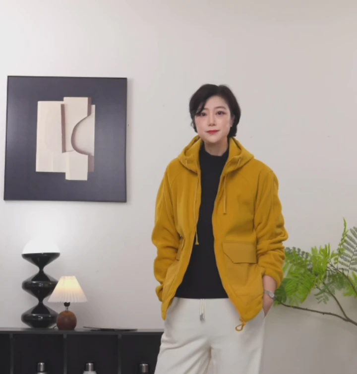【U.M】雪绒摇粒绒软壳衣保暖外套一手长云感松弛显瘦连帽抓绒保暖