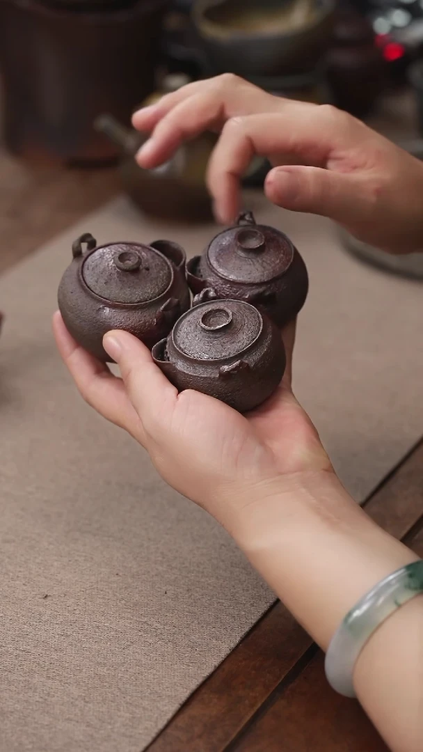 茶壶紫砂柴烧小宝瓶