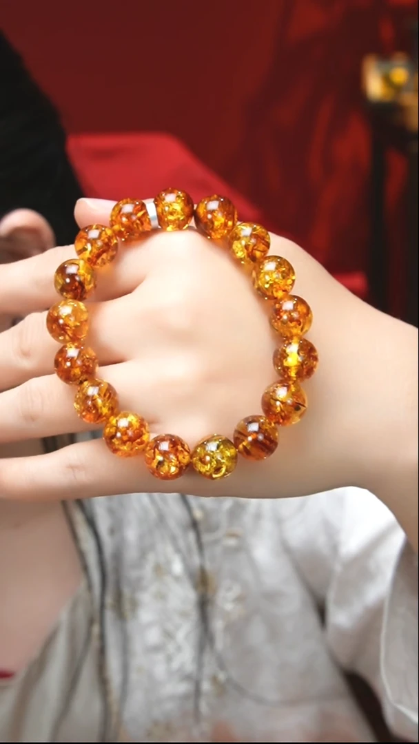 【闪购商品】琥珀珠宝奇石未镶嵌12mm