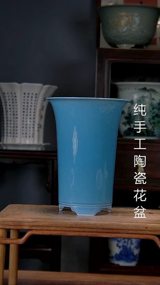 景德镇手工陶瓷花盆