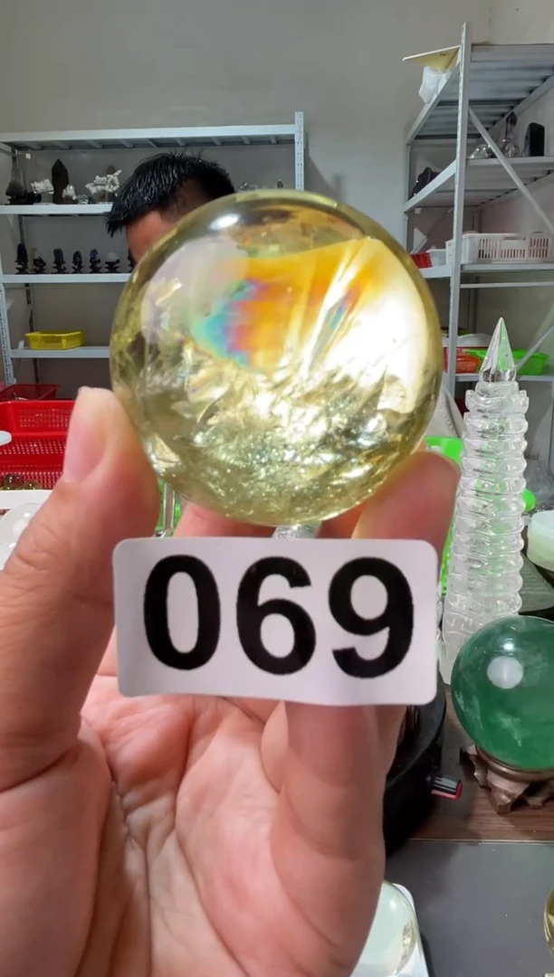 未镶嵌大型摆件（非配饰）水晶黄水晶球069