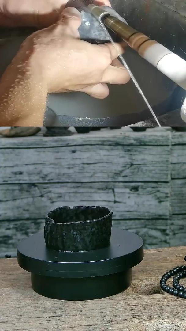 天然冰碛岩整石雕刻全手工随形杯80CC