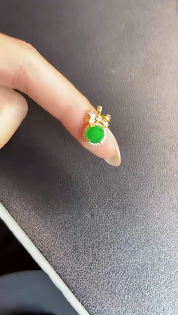 吊坠(不含链)银S925镶嵌翡翠1