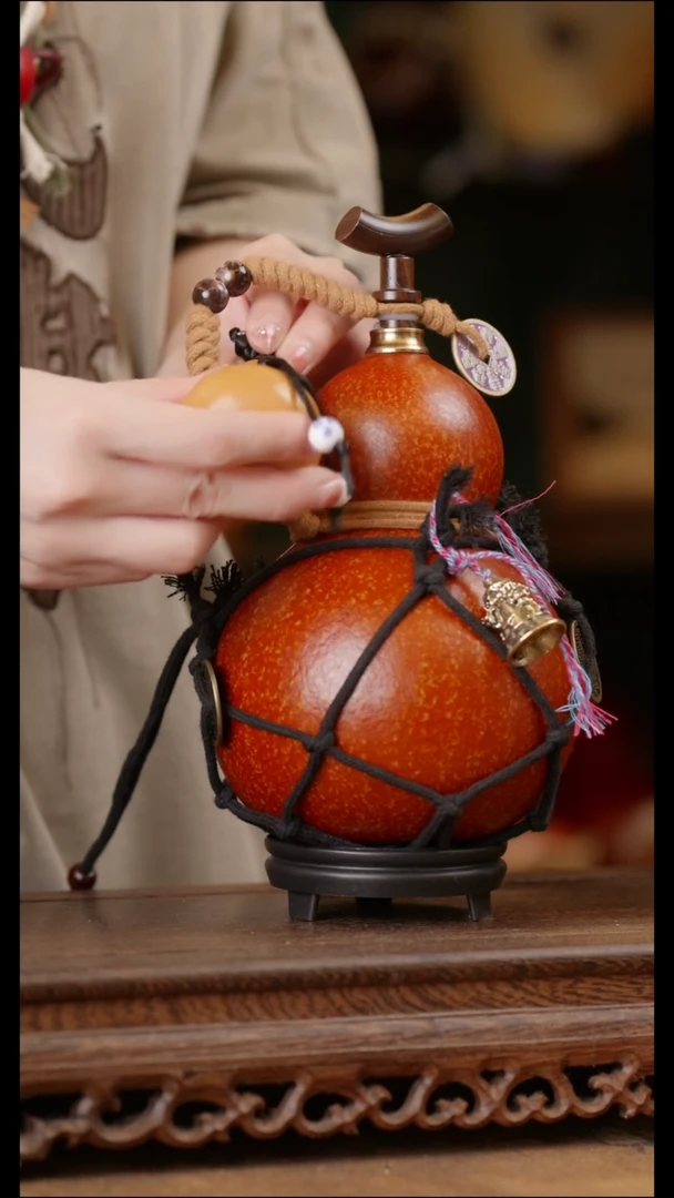 443号精品天然大漆酒葫芦一物一拍~