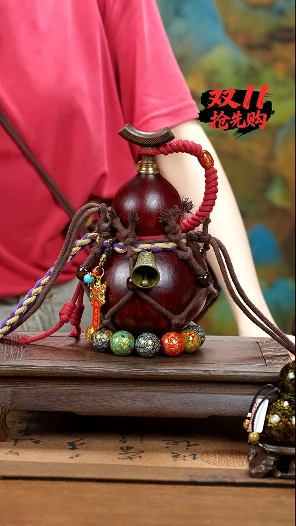 XS018网兜款酒葫芦不包手串及旋转底座-