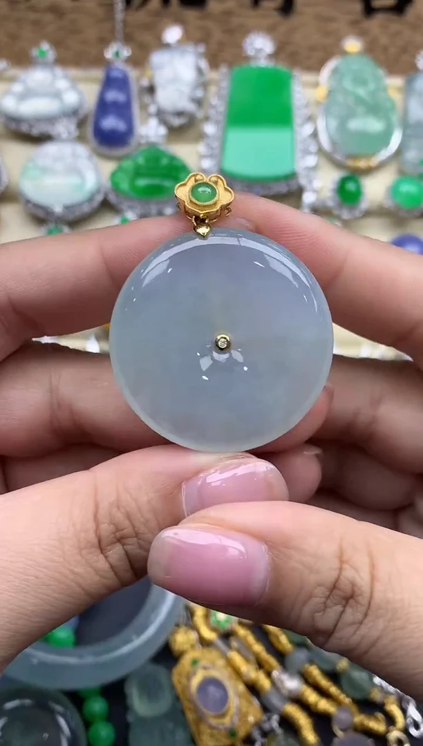 【闪购商品】翡翠颈饰18K金镶嵌178-中国好珍宝