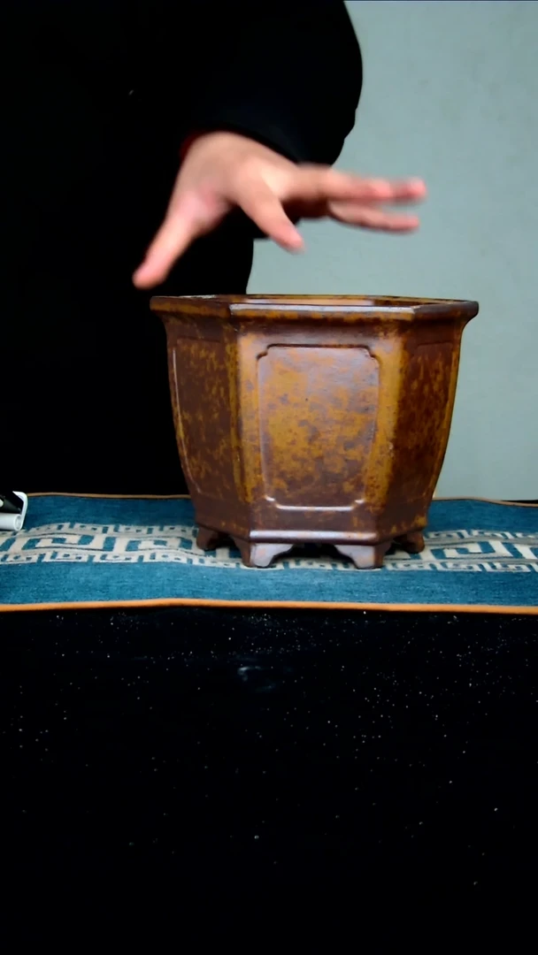 【闪购商品】紫砂花盆17*15*13.5内径紫砂花盆