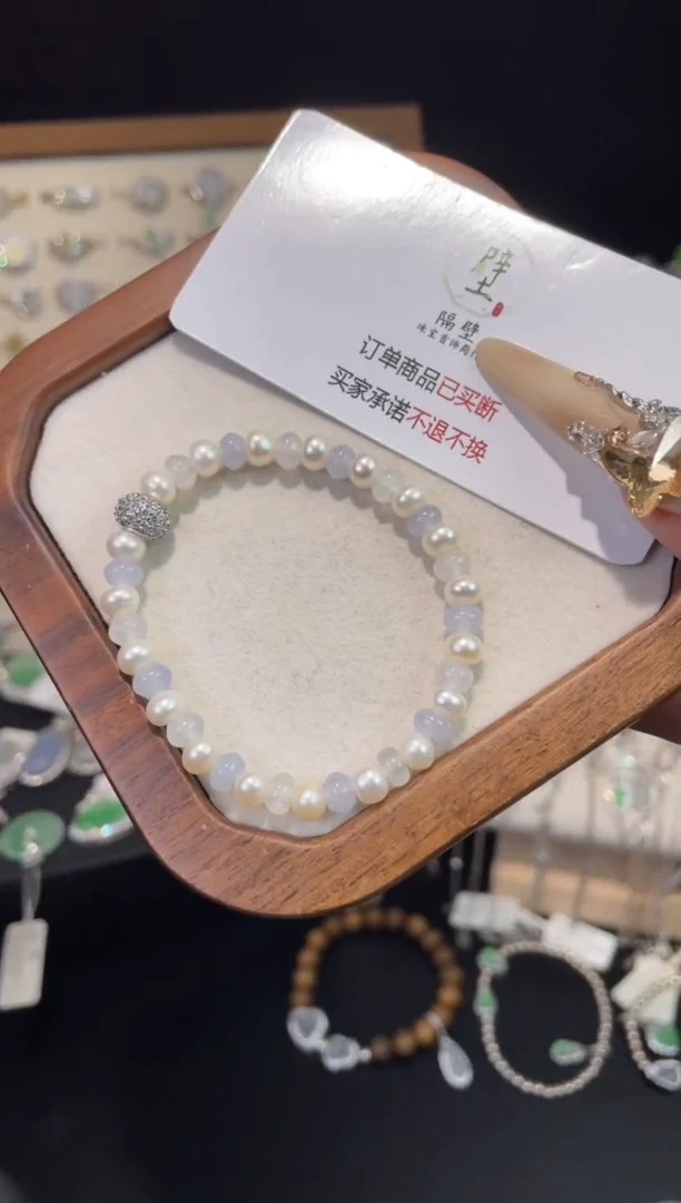 银S925镶嵌手链翡翠哎*喂买断不退不换