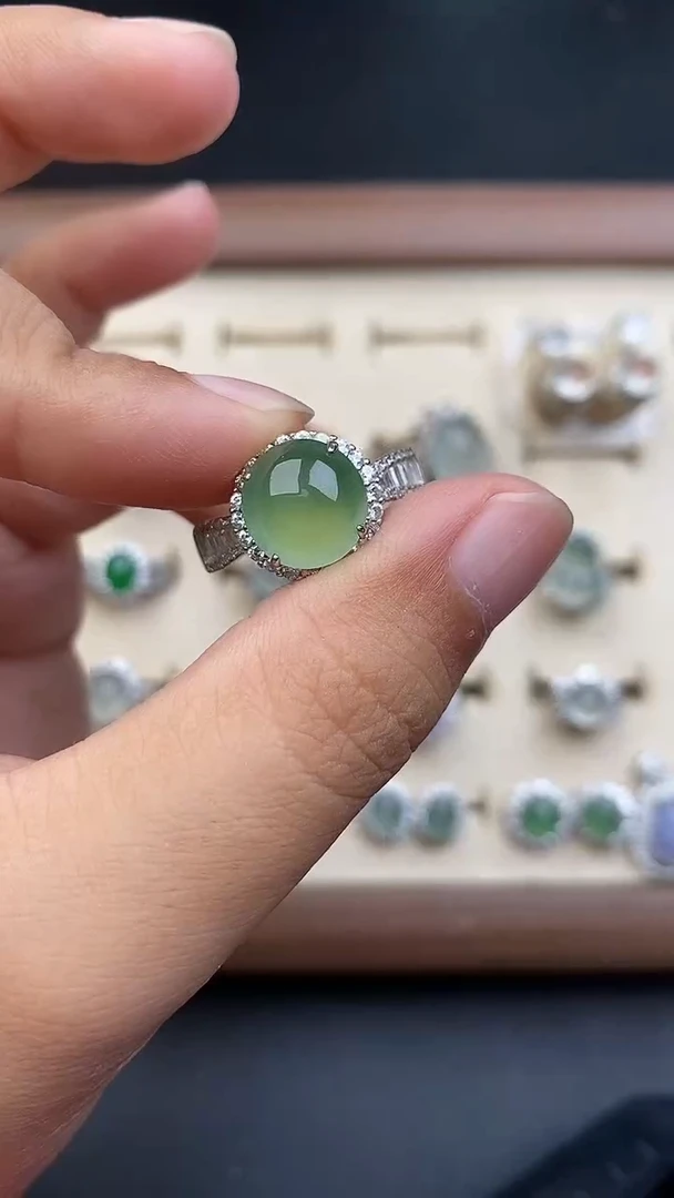 银S925镶嵌定制翡翠88898