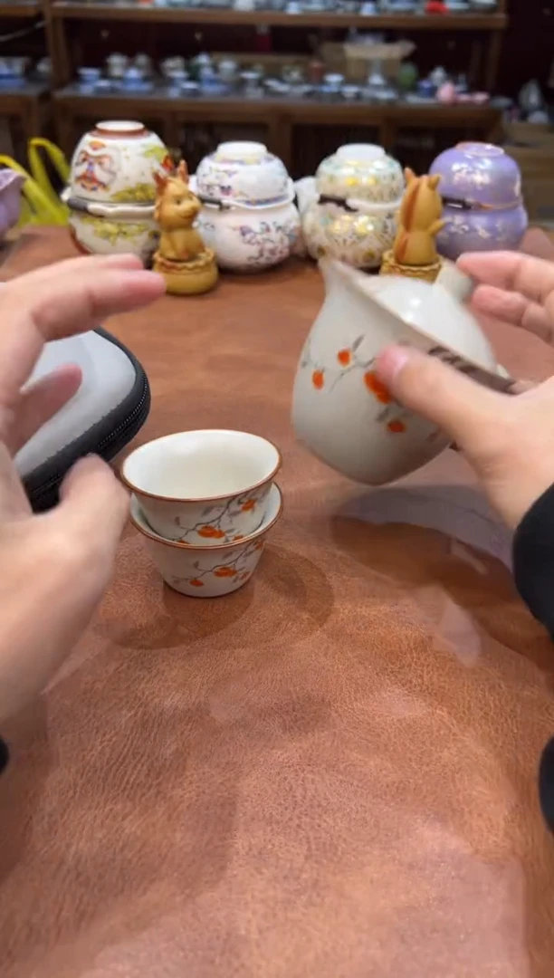 真的很便宜会开片的旅行茶具