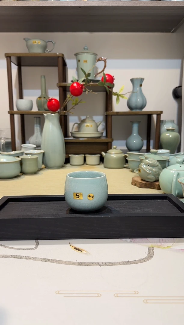 杯子5龙蛋杯 天青釉准一级 主人杯品茗杯*