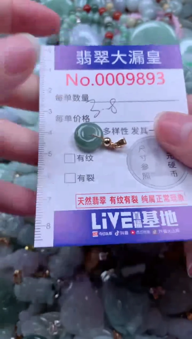 翡翠未镶嵌吊坠(不含链)9893