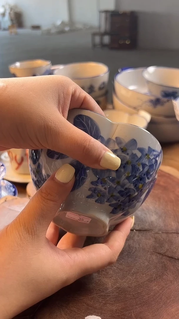碗674老陶泥梅花碗