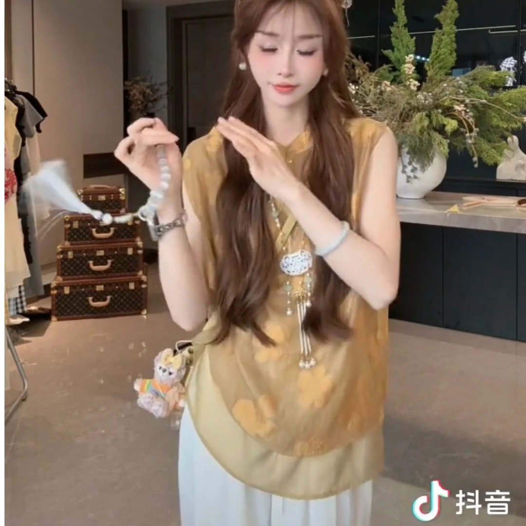 【欧若风】Lei `复古刺绣花朵休闲风衬衫  H0278