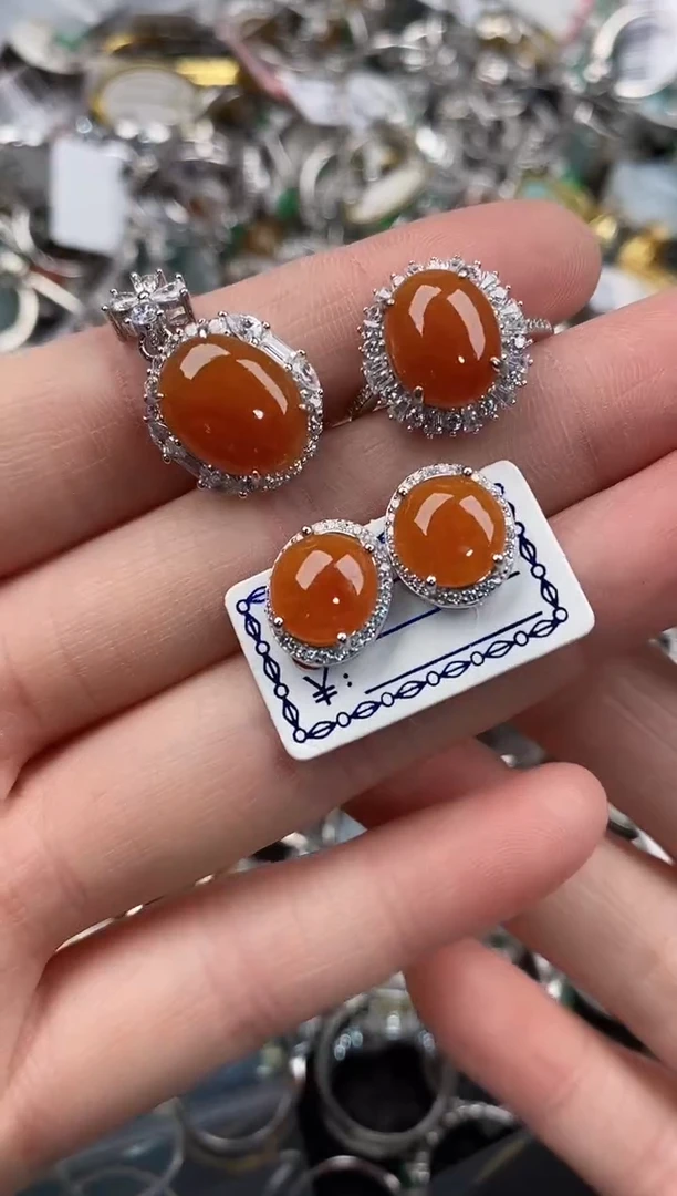 银S925镶嵌戒指翡翠333                 4