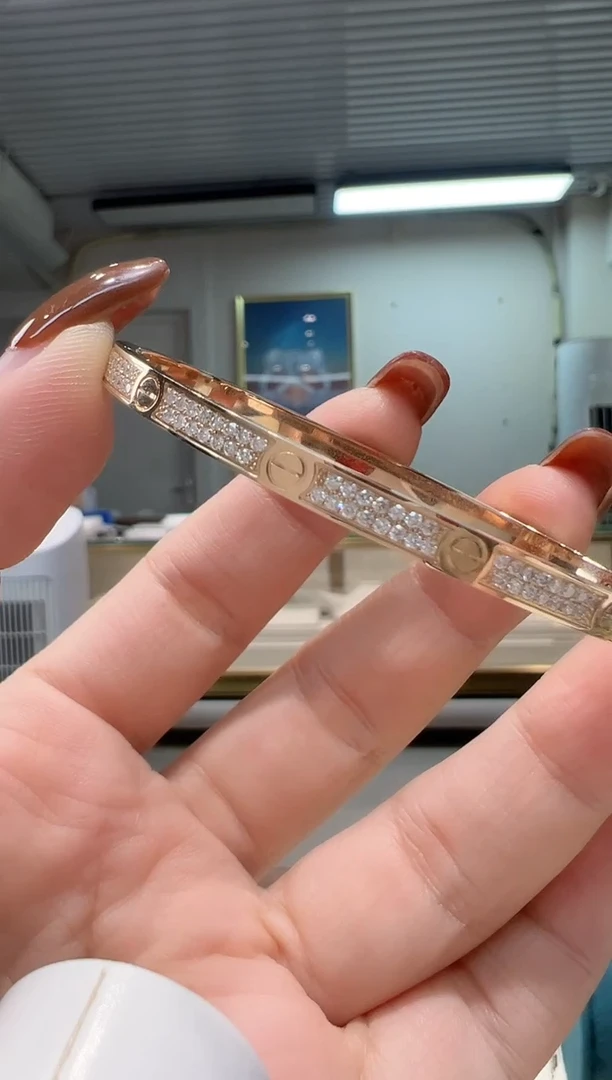 18K金镶嵌手镯钻石钻石满天星手镯（17）