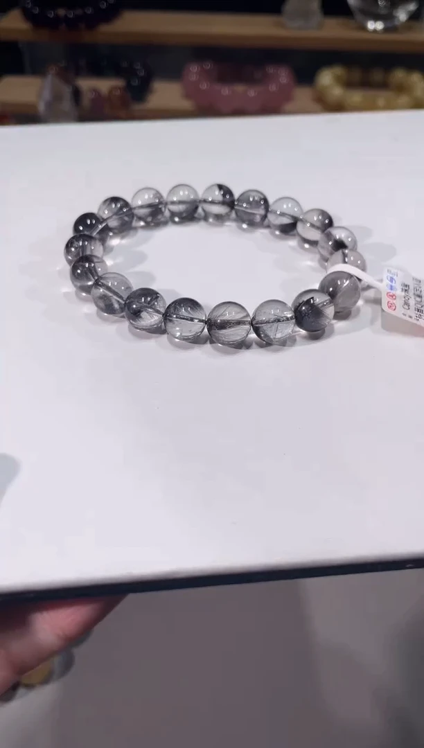 未镶嵌手链水晶A783黑银钛手链11