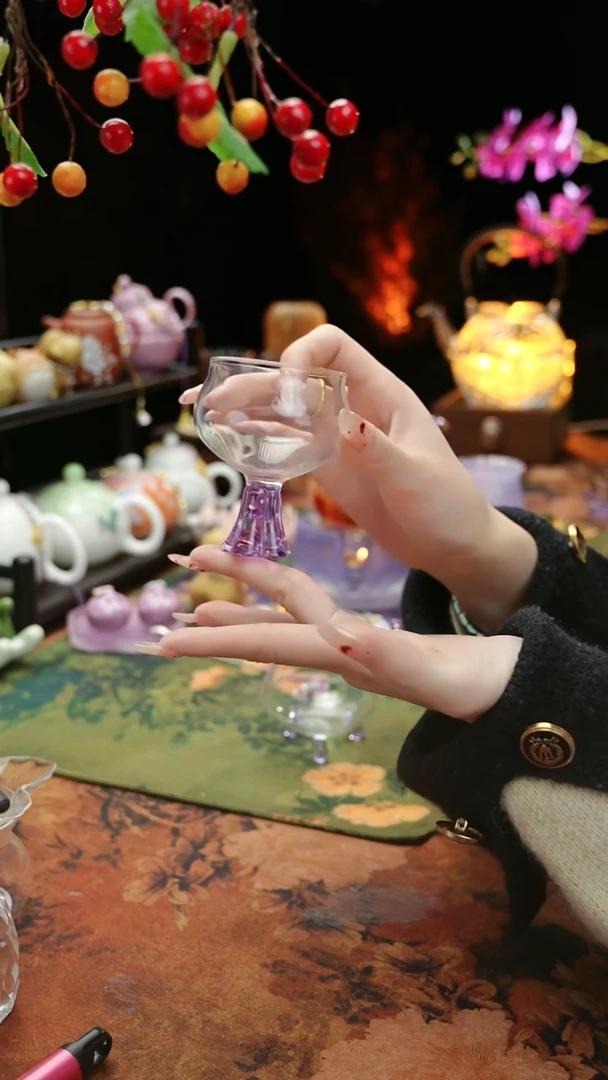 【闪购商品】紫色高足主人杯60cc@@@@@