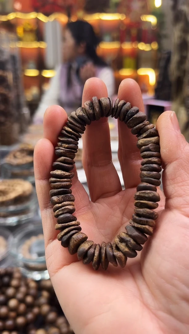 沉香手串棋楠壳子单圈