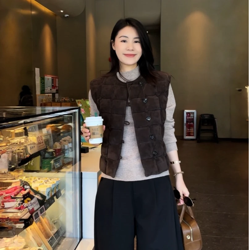 【小立方】Mayya Plus麦芽定制气质显瘦流光风梭织马夹32537227