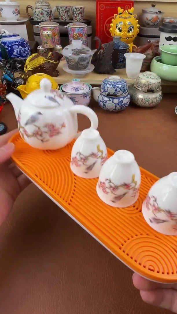陶瓷茶具摆件旅行套组
