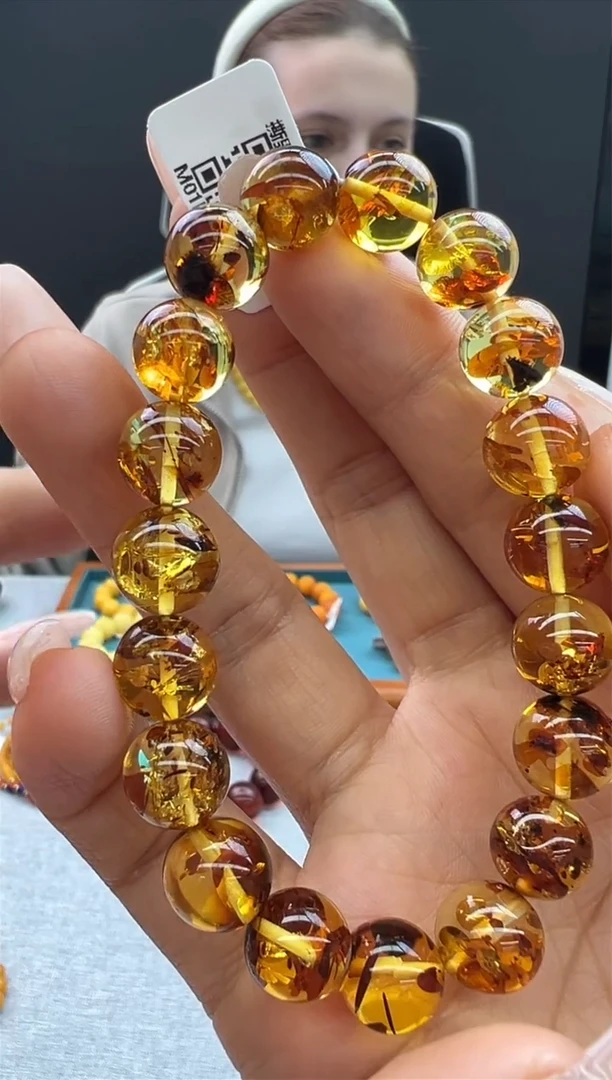 【闪购商品】琥珀手链未镶嵌352秒拍号