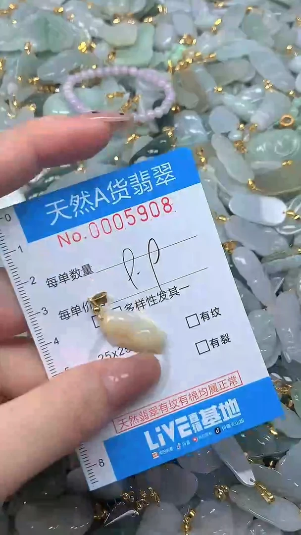 颈饰未镶嵌翡翠净货挂件-59081