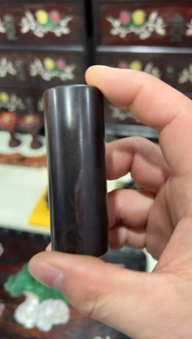 木木 乌木紫光檀中号牙签罐