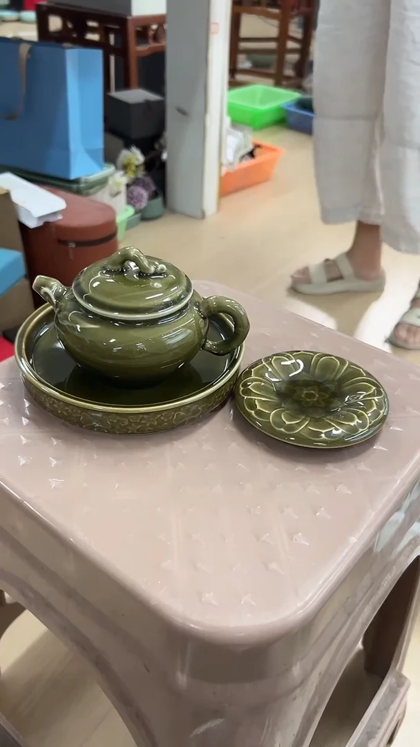 龙泉云间青瓷小米茶器