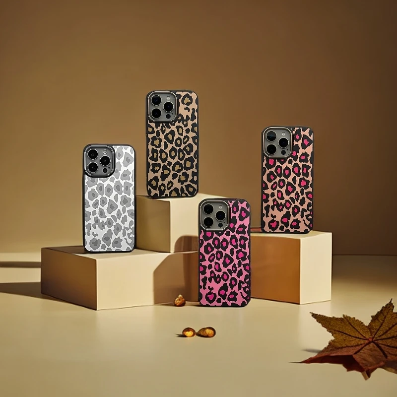 【夜光豹纹苹果手机壳】适用于苹果16/15/14/13/12小众肤感全包软边