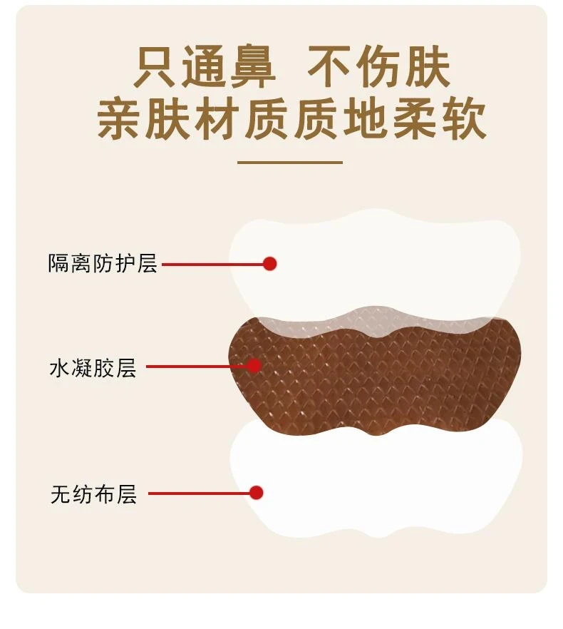 C草本苍耳子舒鼻贴儿童成人鼻爽通畅水凝胶鼻通贴.12贴/盒