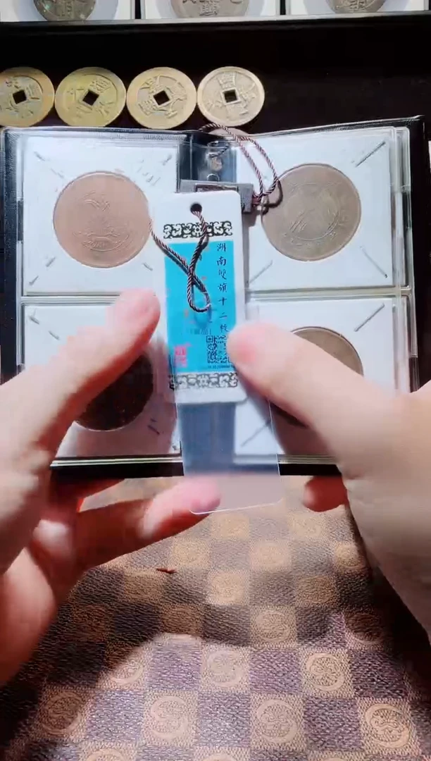 铜A713闻德精品湖南双旗贰拾文十二枚册(斐鹏)