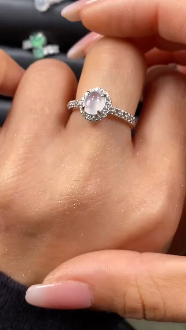 【闪购商品】翡翠戒指银S925镶嵌6686