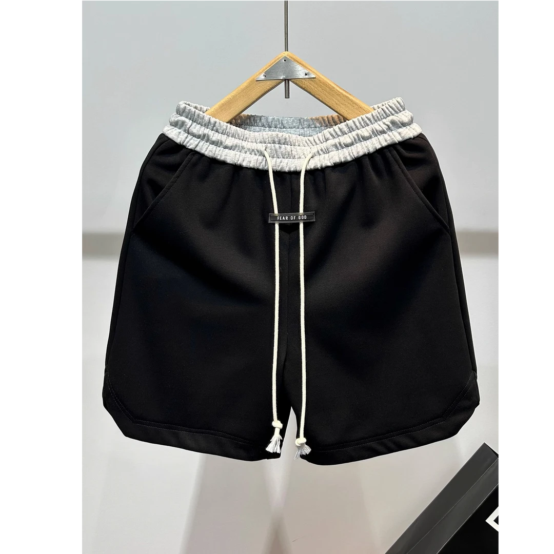 富比莫维潮牌运动短裤男夏季薄款宽松百搭五分中裤美式抽绳裤子