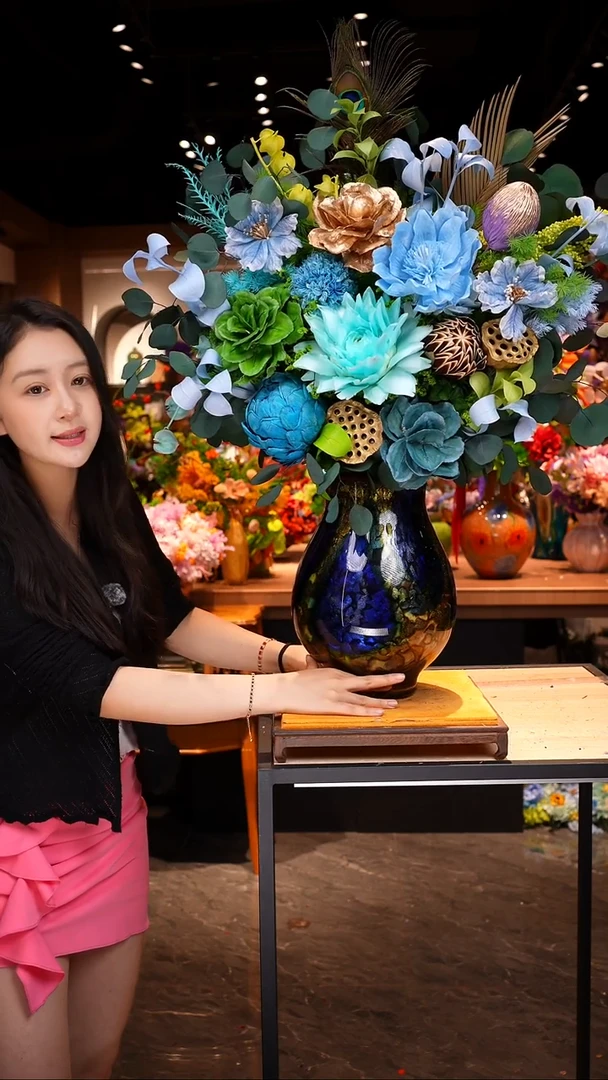 琉璃瓶琉璃瓶手工花器花束空运包邮送货上门
