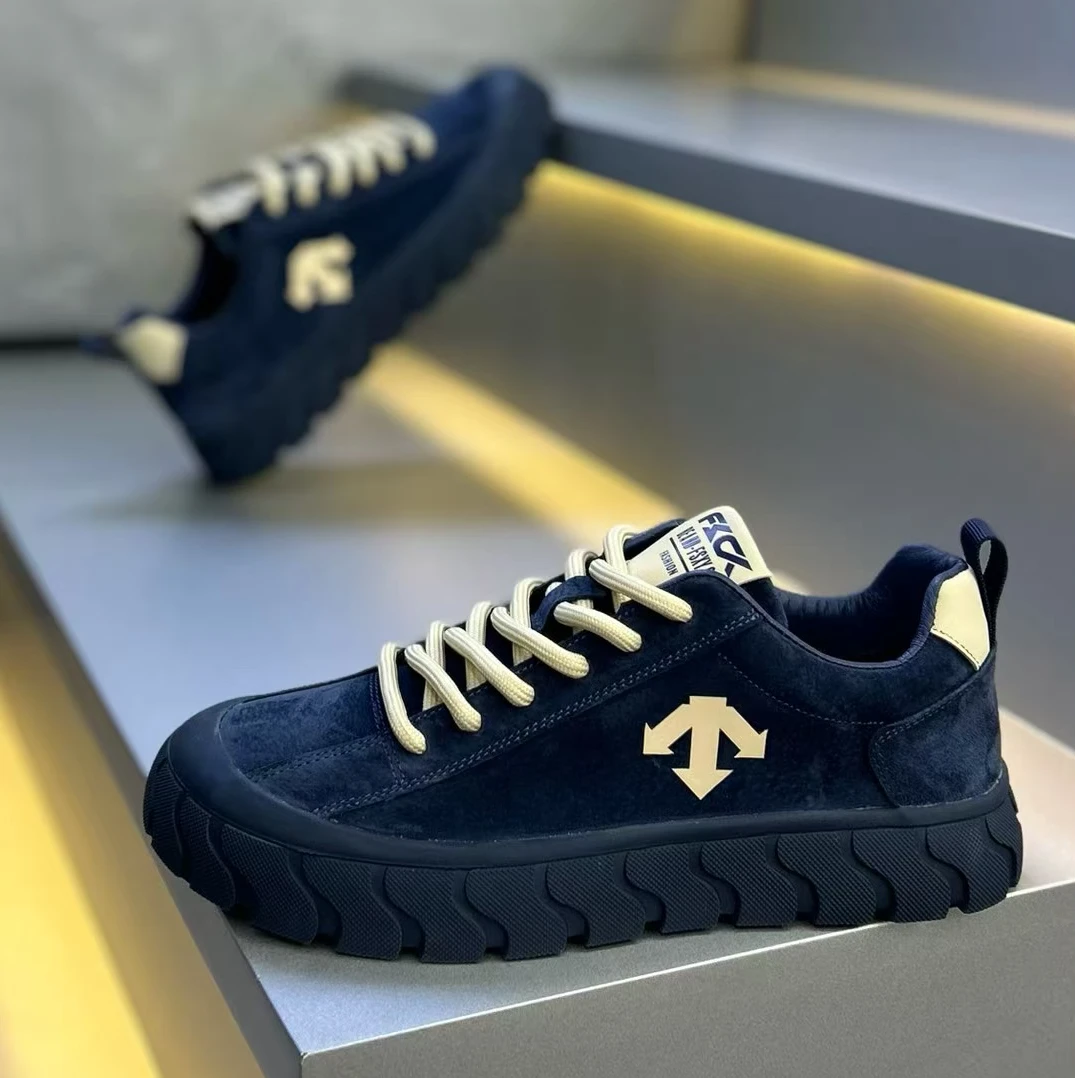 男鞋2025秋冬爆款磨砂皮休闲鞋男士潮流百搭耐磨厚底增高鞋子男款