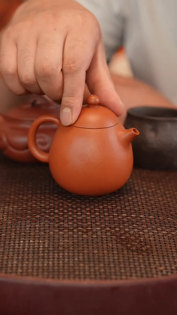 茶壶紫砂200cc 半手工 朱泥 龙蛋