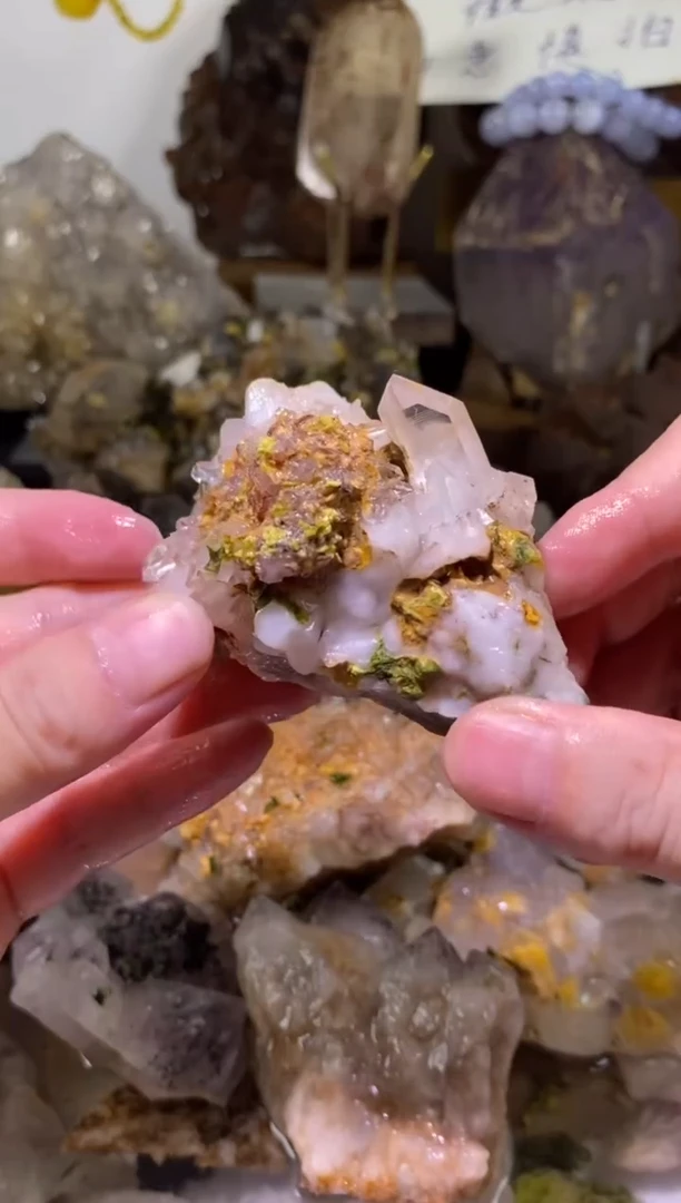 未镶嵌珠宝半成品水晶40号135g莫奈四川超七花园水晶