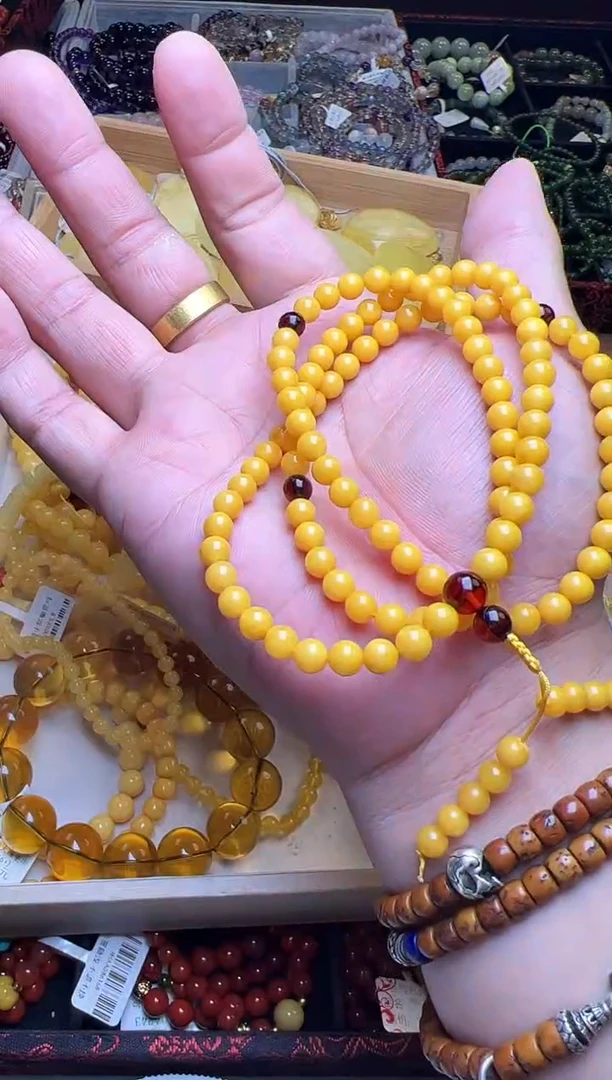 蜜蜡颈饰未镶嵌l**e蜜蜡长链