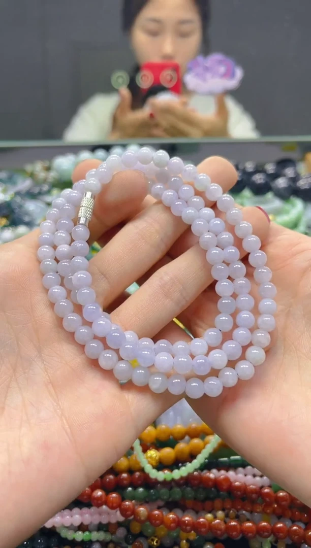 颈饰未镶嵌翡翠5MM/C/翡翠A货,一件也是批发价